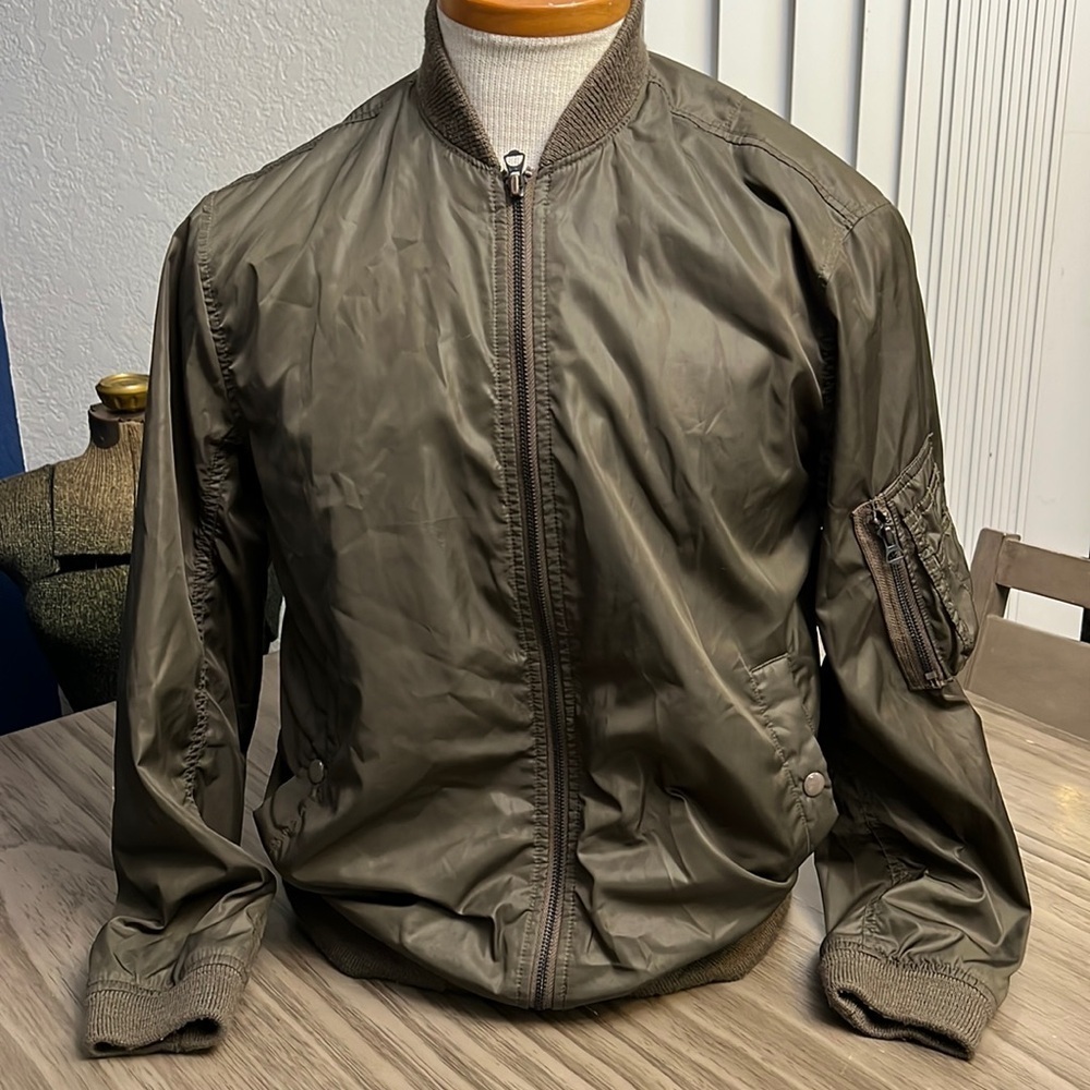 RALPH LAUREN DENIM & SUPPLY GREEN BOMBER FLIGHT JACKET MENS MEDIUM